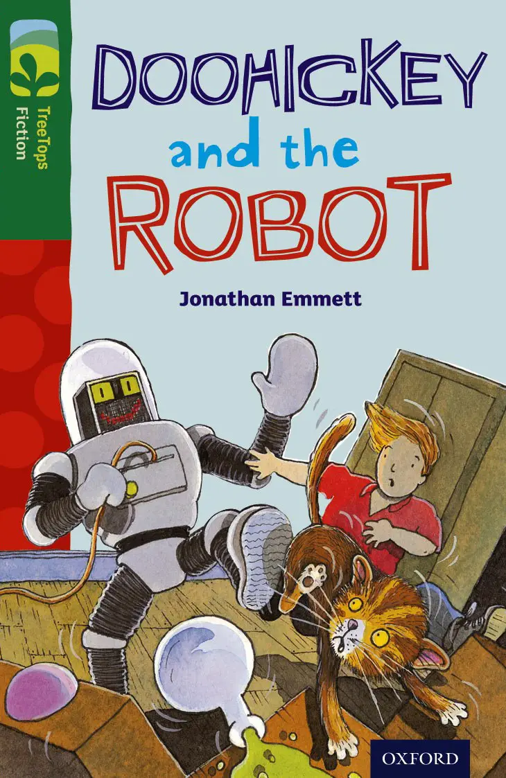 Doohickey builds a robot that doesn’t follow orders! A laugh-out-loud story about invention, teamwork, and problem-solving for developing readers.