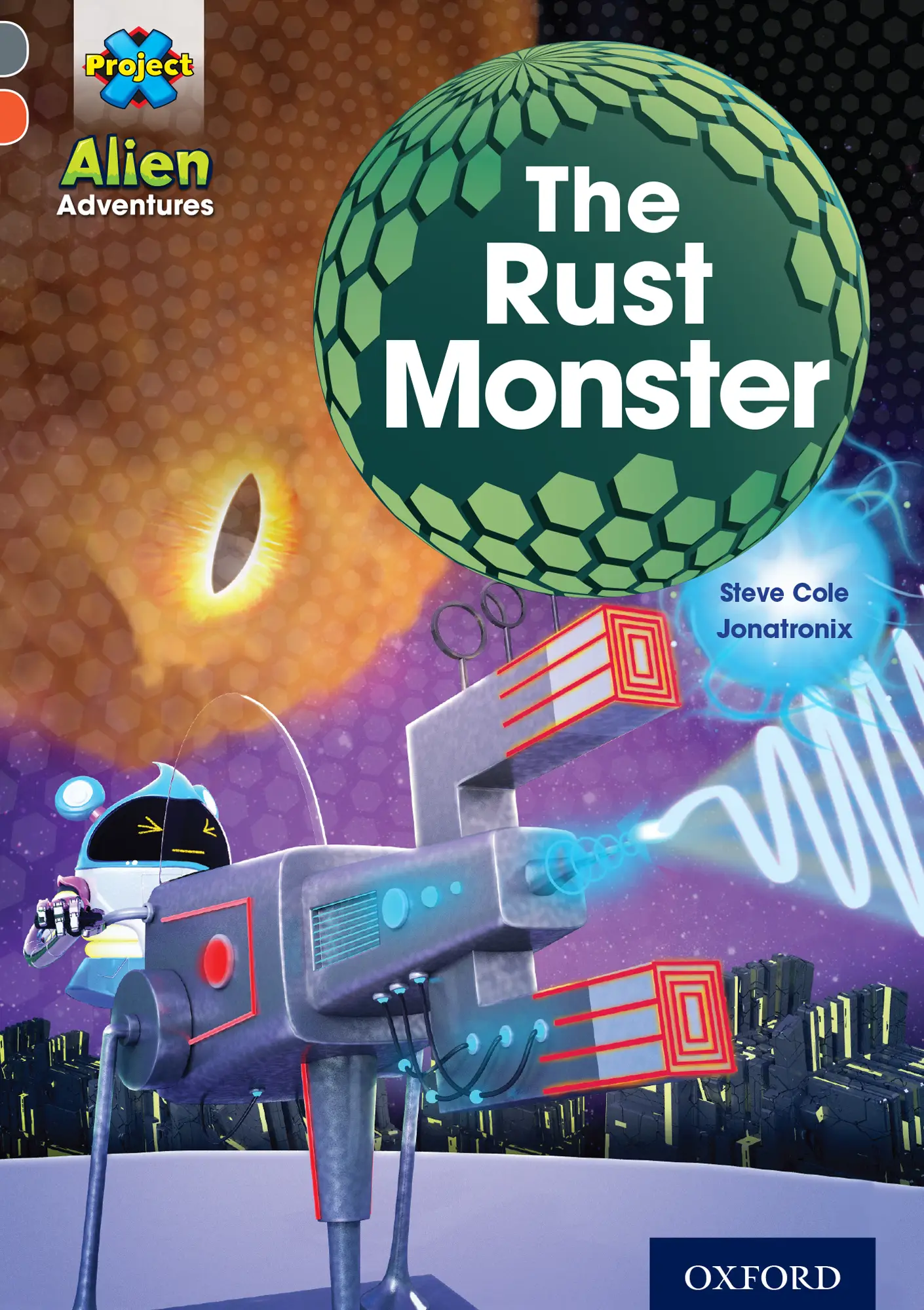 A monster is eating metal! Can the heroes stop it in time? A fun, tech-fueled adventure with humor and danger for fans of fast-moving sci-fi stories.
